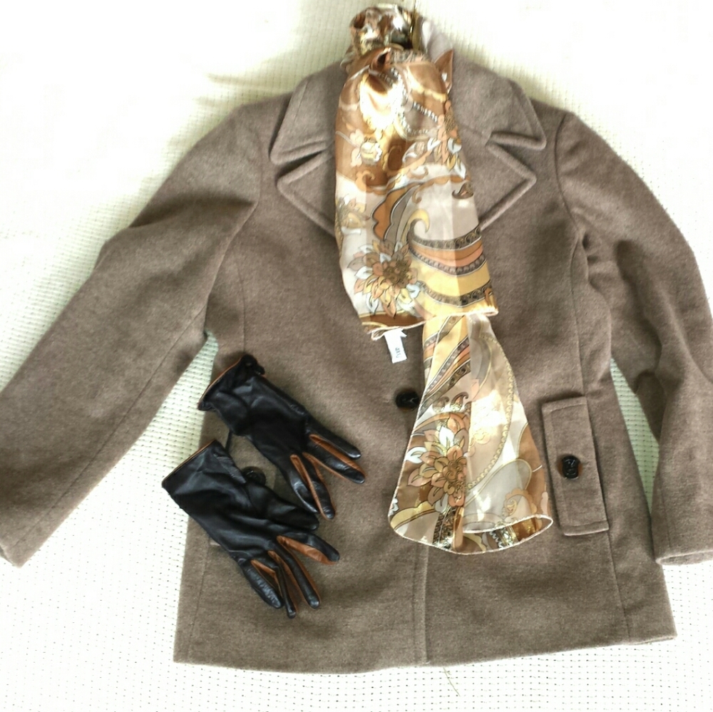 Woman's Calivn Klein Grey Wool Peacoat